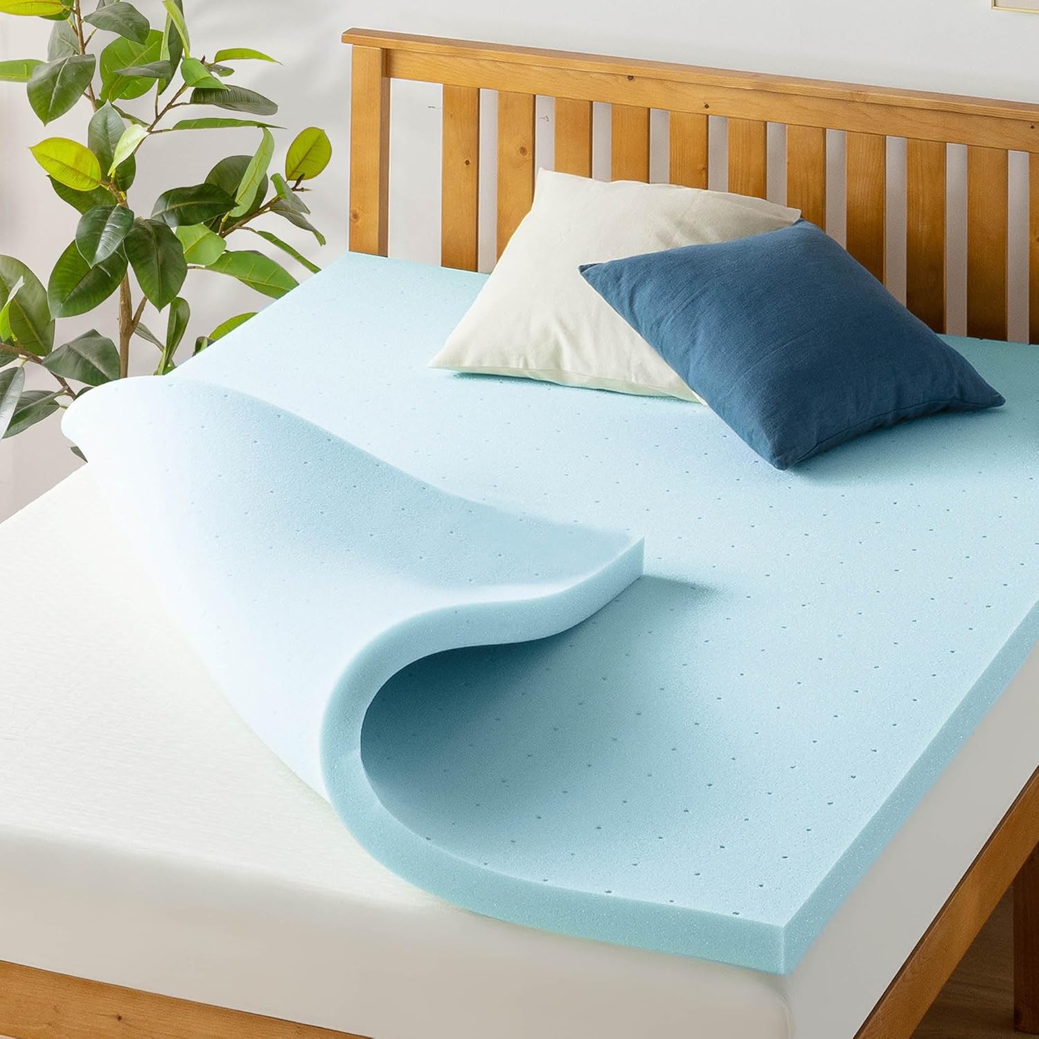 Best Price King Size Mattress 2 Inch Ventilated Memory Foam Mattress Topper
