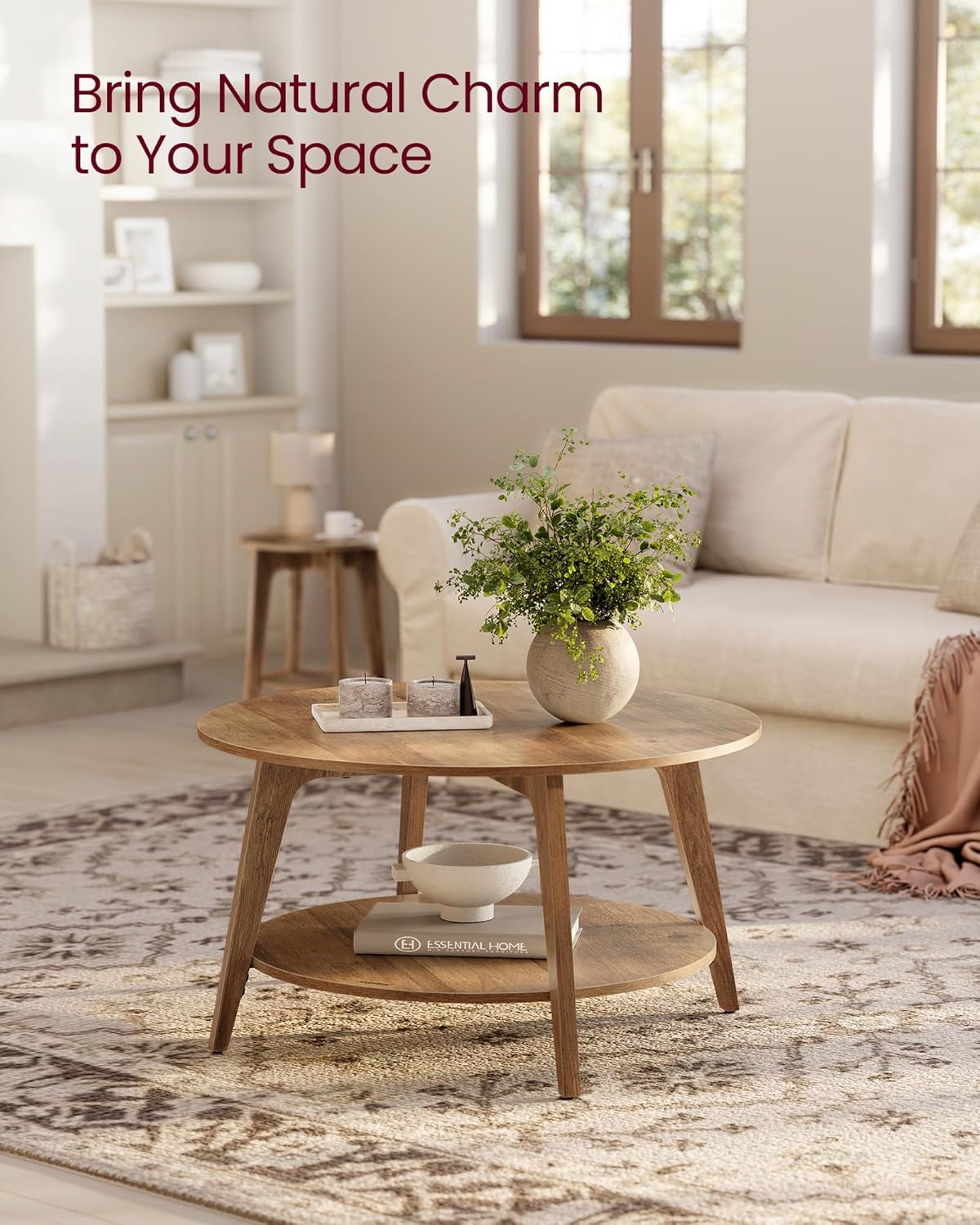 VASAGLE Round Coffee Table