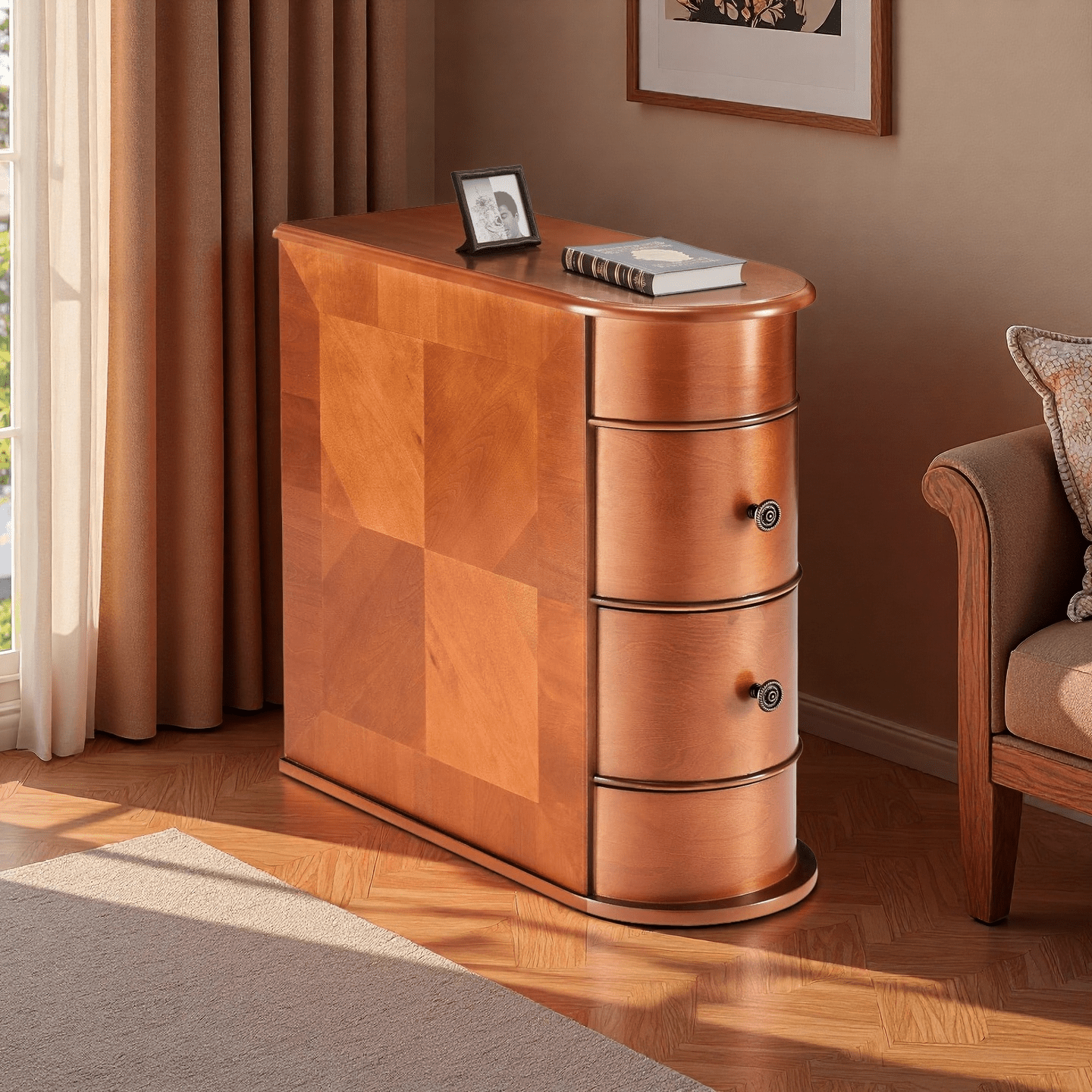 JHK 2-Drawer Side Table