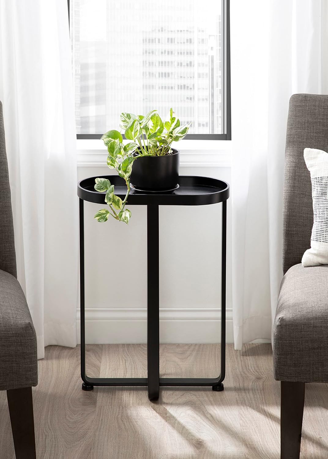 Kate and Laurel Zabel Capsule Narrow Metal Side Table