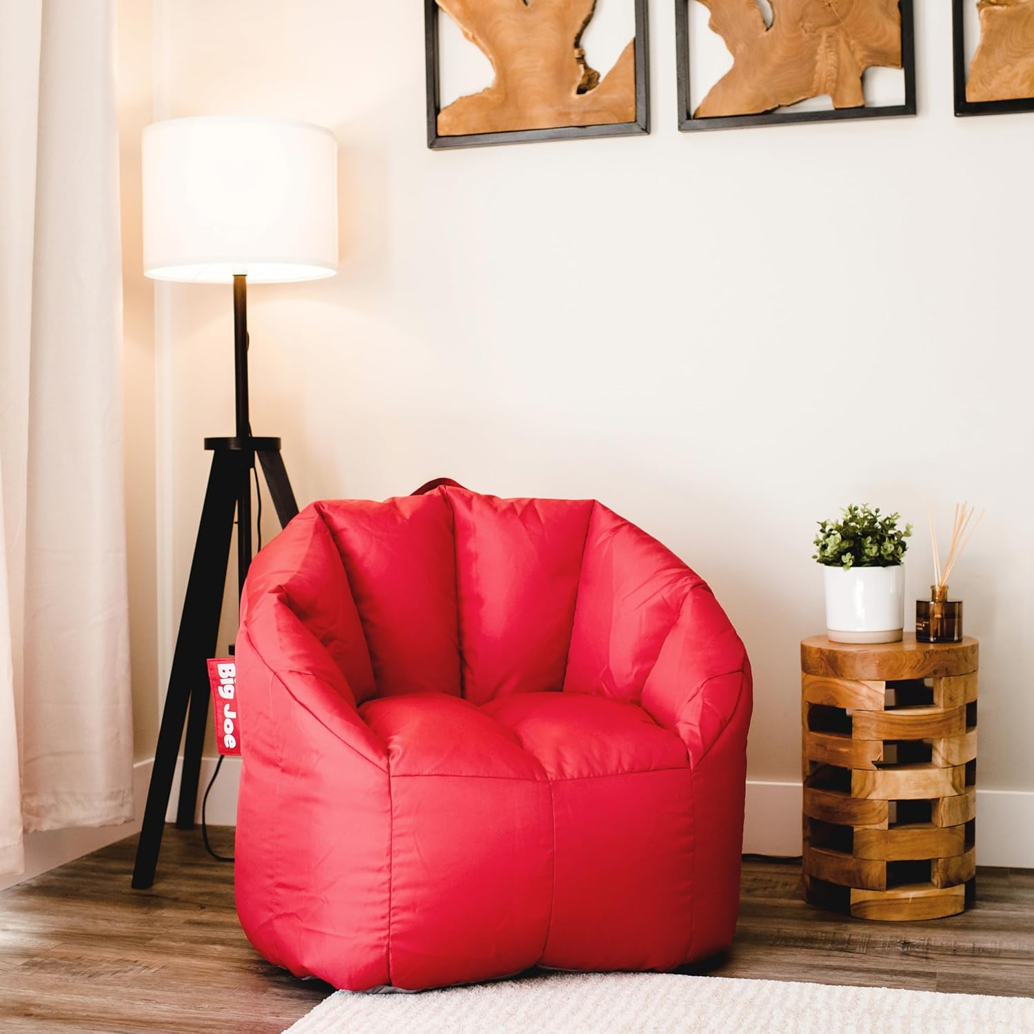 Big Joe Milano Beanbag Chair Red Smartmax