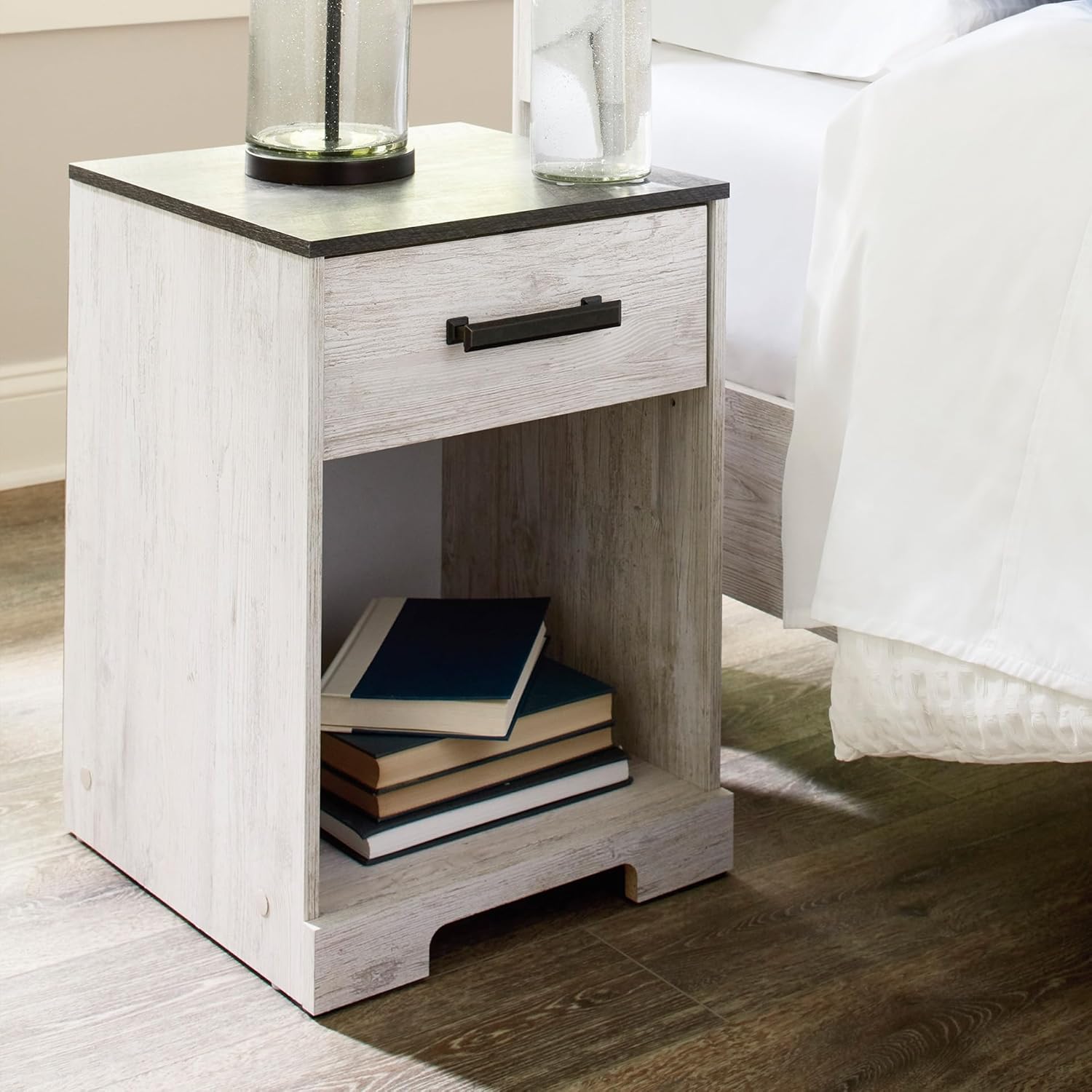 Signature Design by Ashley Shawburn Farmhouse 1 Drawer Night Stand