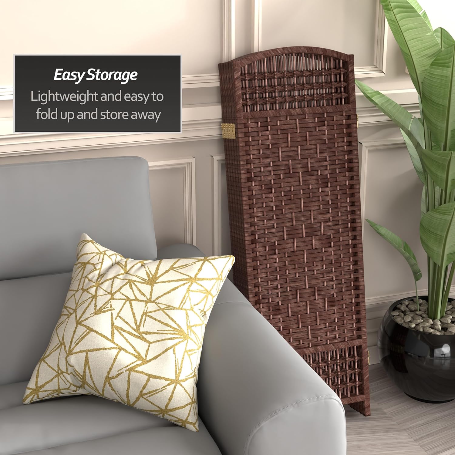 Short Fiber Weave Folding Screen