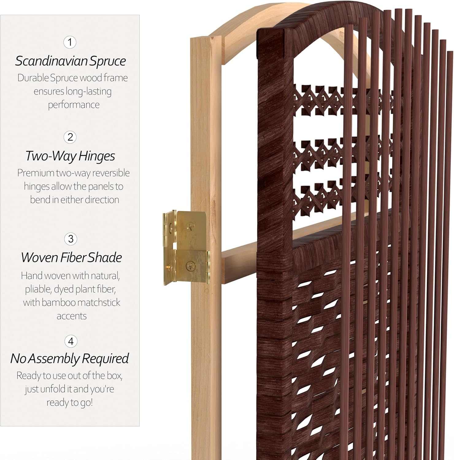 Short Fiber Weave Folding Screen