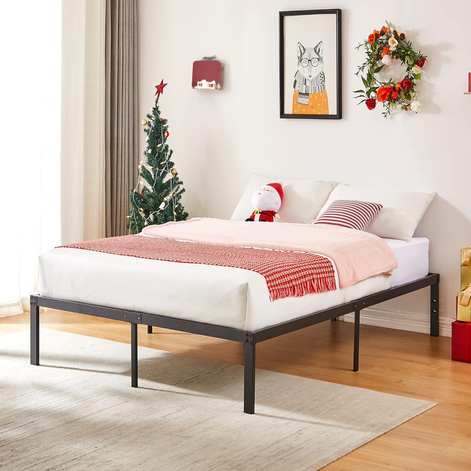 VECELO 14 Inch Queen Metal Platform Bed Frame
