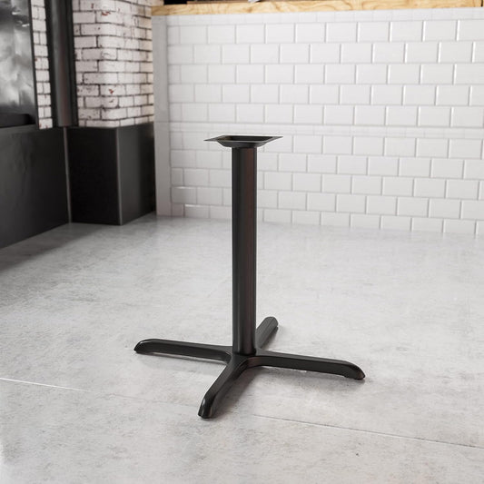 Flash Furniture Black 30x30 Table HT X-Base chair