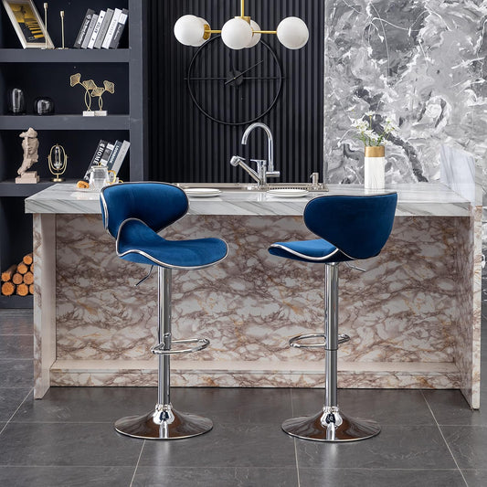 Roundhill Furniture Upholstered Adjustable Swivel Barstool