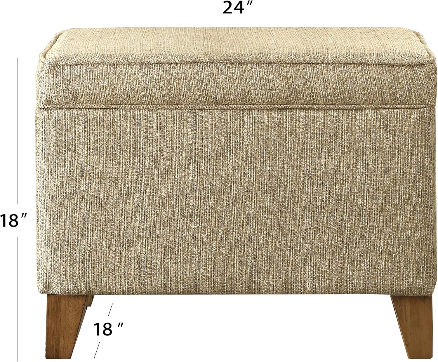 Homepop Home Decor Ottoman with Storage for Living Room &Bedroom