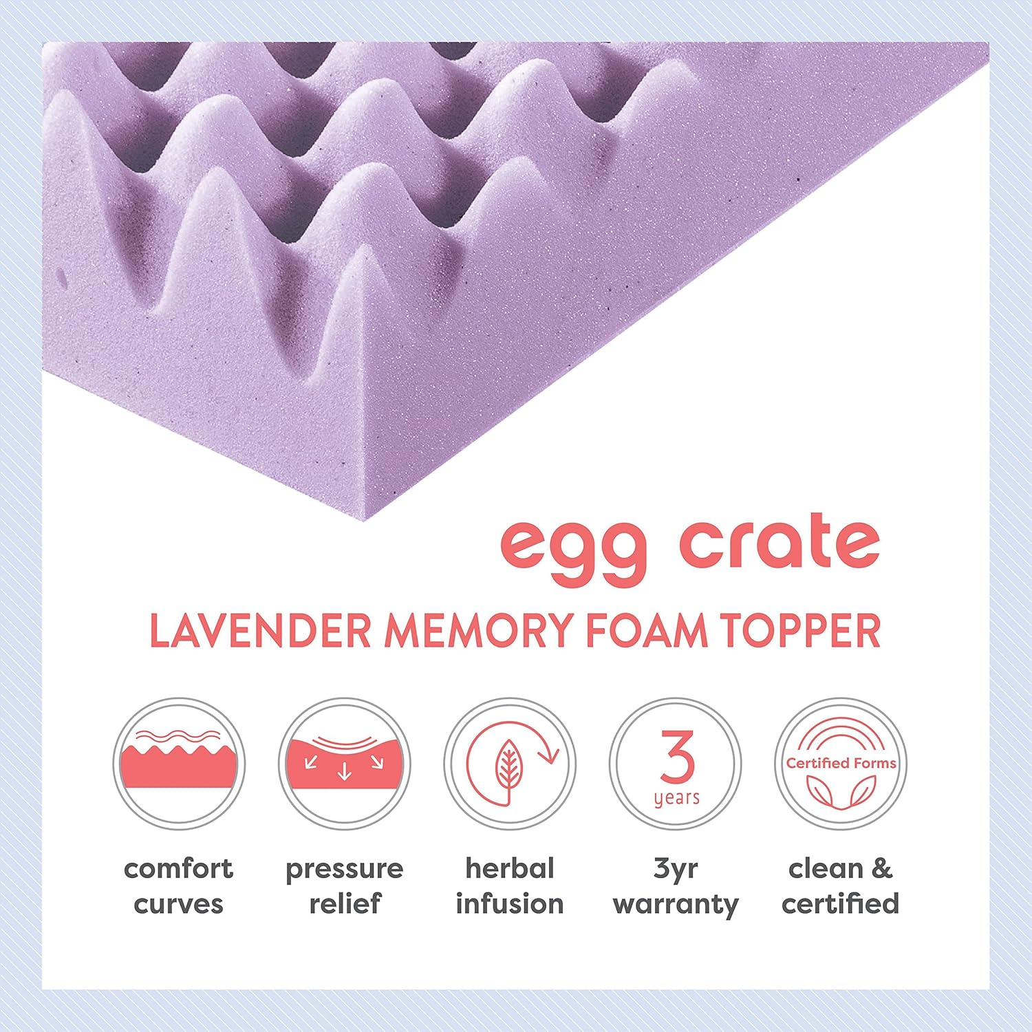Best Price Full Size Mattress 3 Inch Egg Crate Memory Foam Mattress