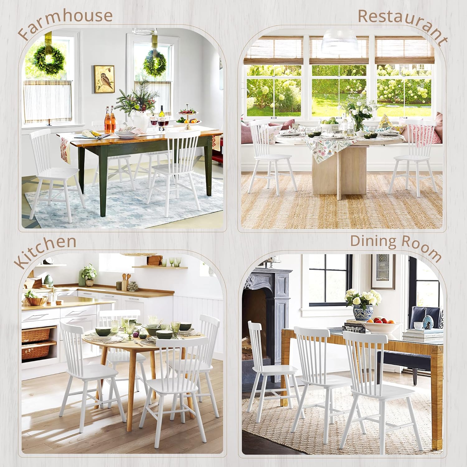 LUE BONA Windsor Dining Chairs