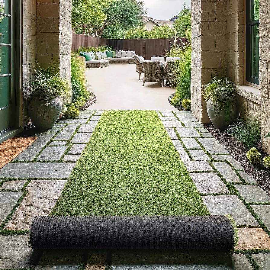 Sweet Home Stores 3' x 4' Lifelike Artificial Grass Rug – Indoor/Outdoor, High Pile