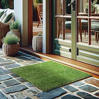 Sweet Home Stores 3' x 4' Lifelike Artificial Grass Rug – Indoor/Outdoor, High Pile