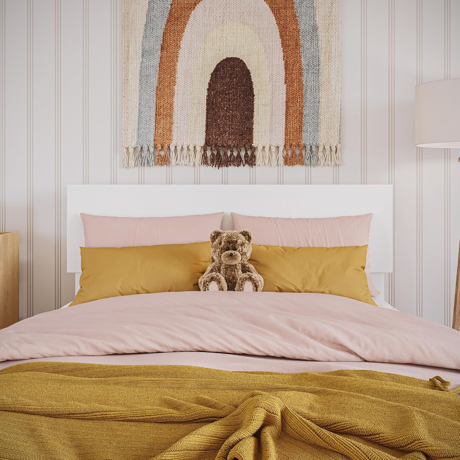 AFI Orlando Twin Adjustable Modern Solid Wood Panel Headboard