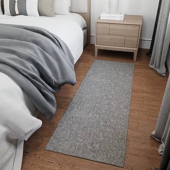 Ottomanson Hallway Runner Rug, Non-Slip 20" x 59" – Gray
