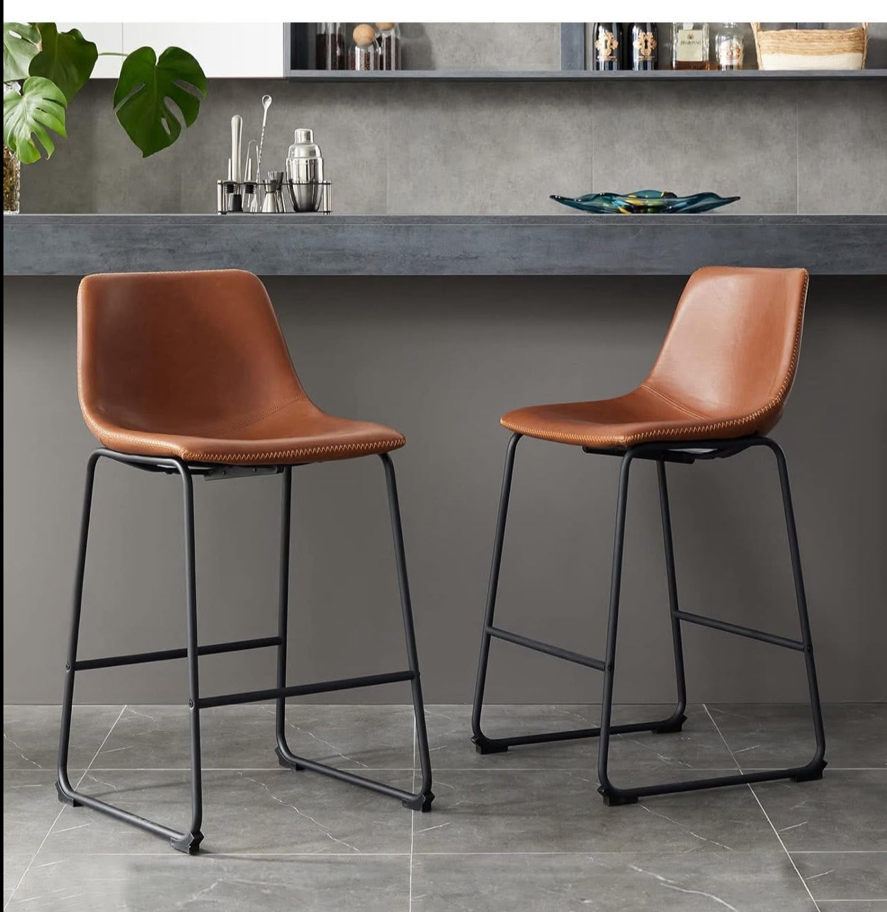 Sweetcrispy Counter Height Bar Stools Set of 4