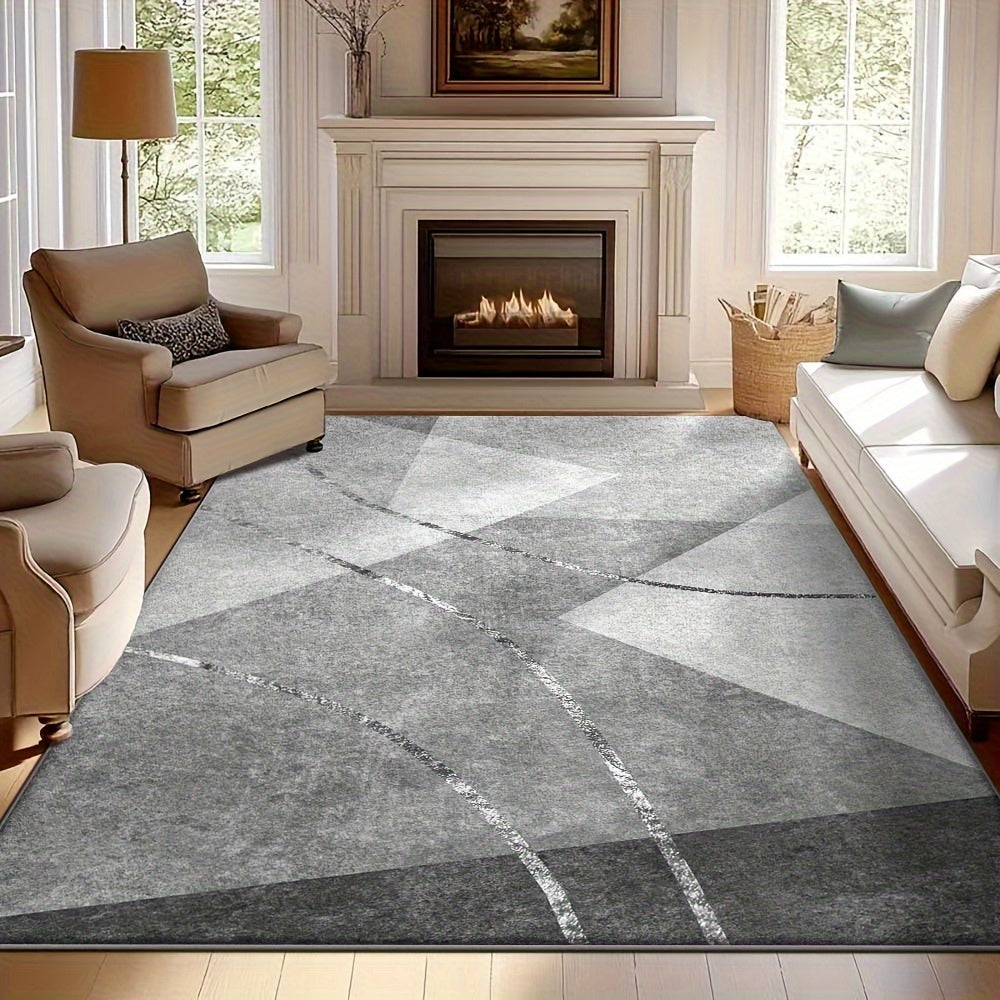 Large Modern Geometric Area Mat