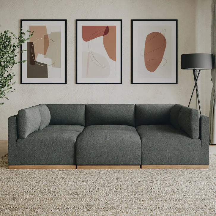 Fabric Modular Sectional with Ottoman