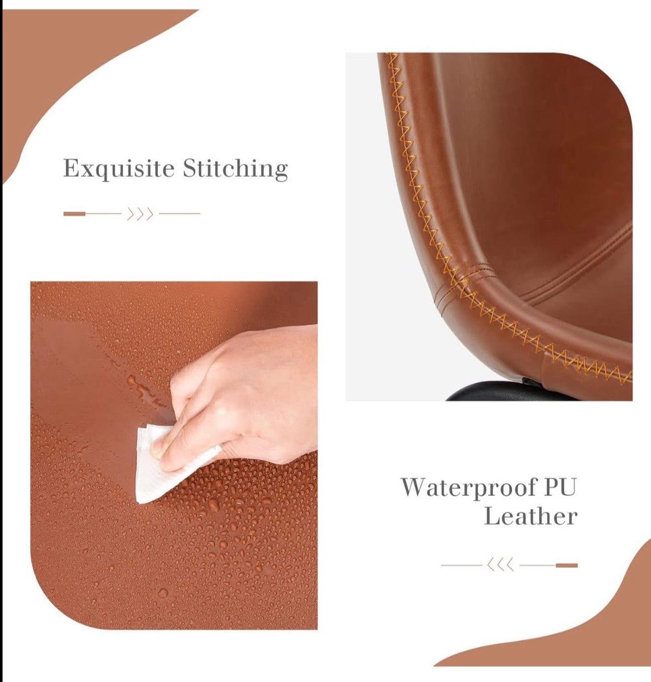 Sweetcrispy Counter Height Bar Stools Set of 4