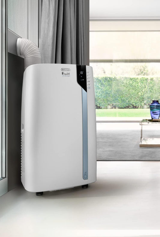 De'Longhi PACEX390UVcare-6AL WH PAC Portable Air Conditioner, Dehumidifier, Fan & UV-Carelight, 14000 BTU + UV CARE, White