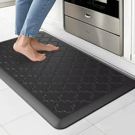 Art3d 20'' x 32'' Black Cushioned Anti-Fatigue Kitchen Mat