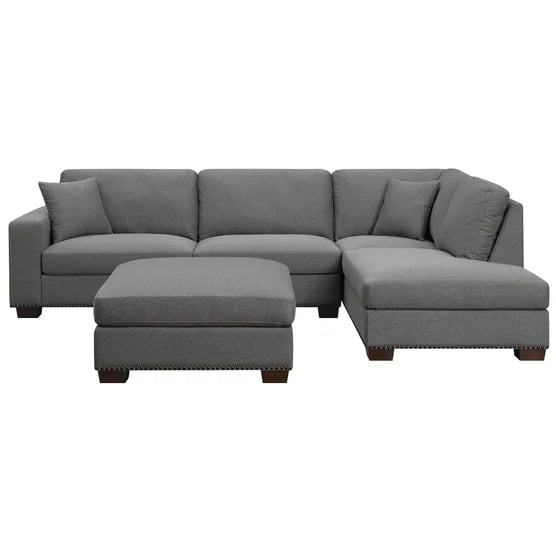 Thomasville Artesia Fabric Sectional with Ottoman