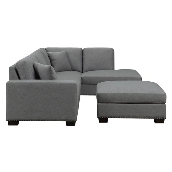 Thomasville Artesia Fabric Sectional with Ottoman
