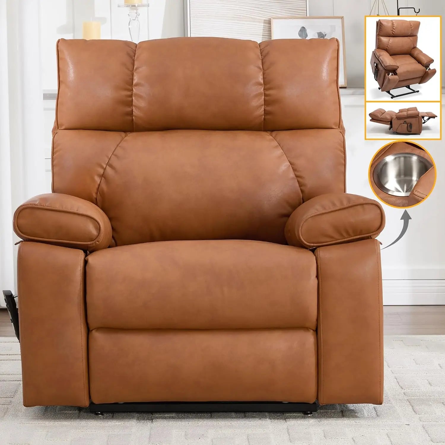 Extra Large Dual Motor Power Lift Recliner