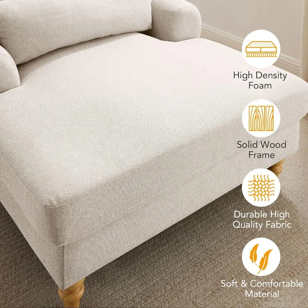 Modern Chaise Lounge Chair with Adjustable Backrest