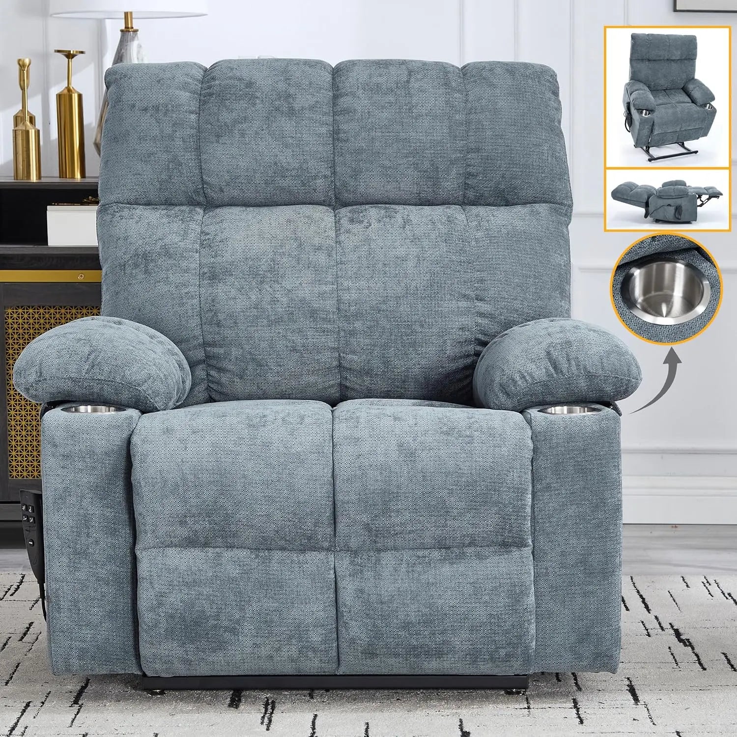 Extra Large Dual Motor Power Lift Recliner