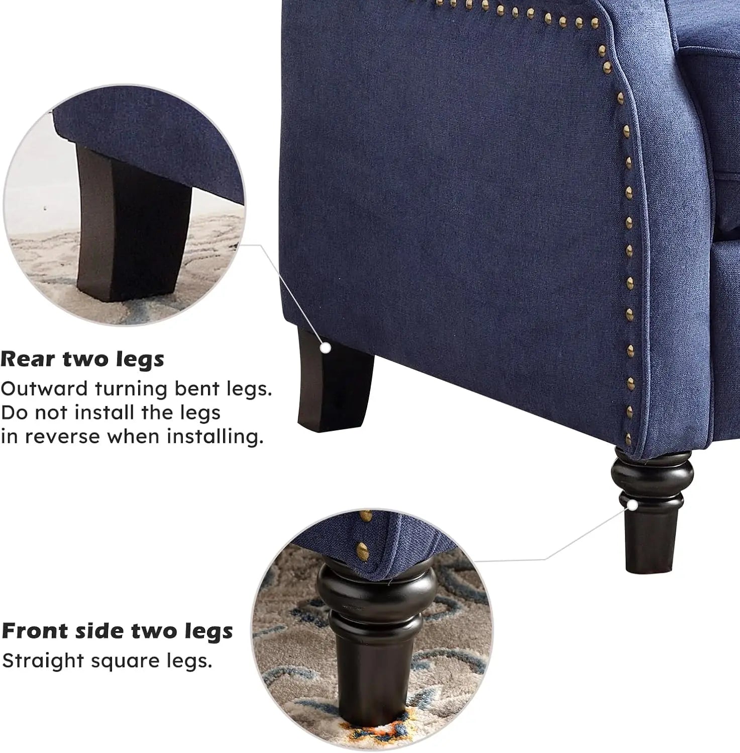 EBELLO Push Back Recliner Chair