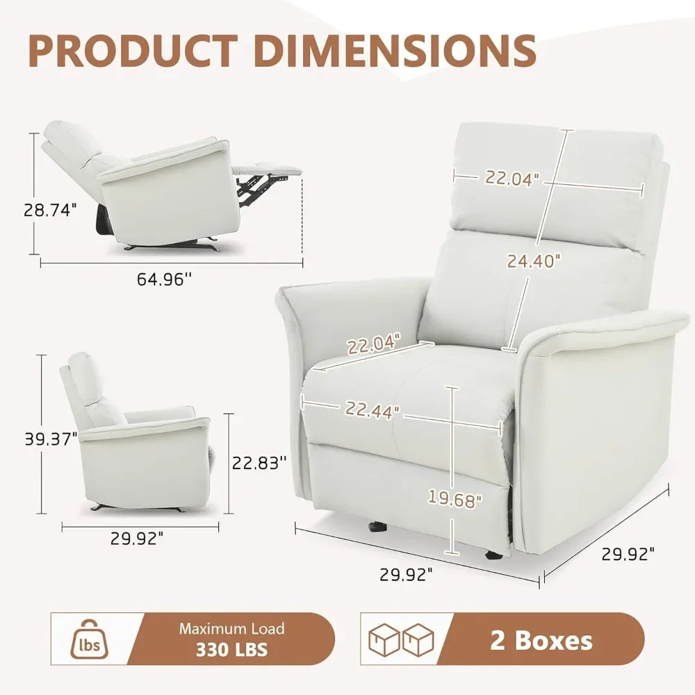 3-Position Glider Recliner Rocking Chair for Nursery