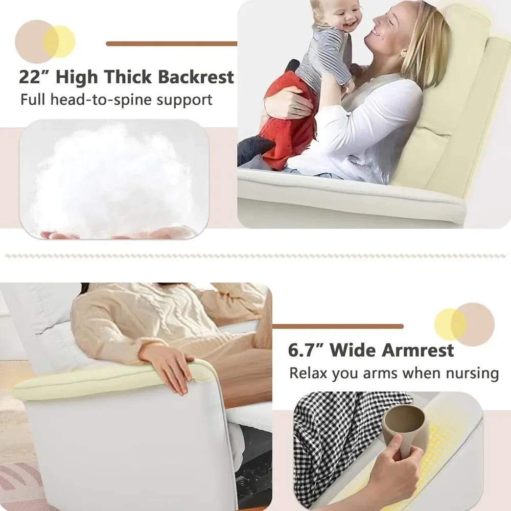 3-Position Glider Recliner Rocking Chair for Nursery