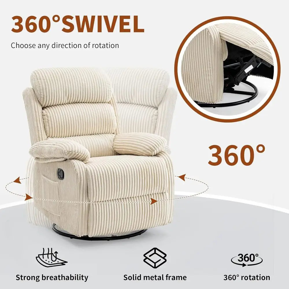 360-Degree Swivel Rocking Recliner Chair