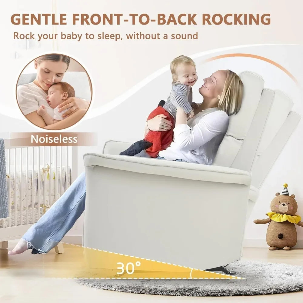 3-Position Glider Recliner Rocking Chair for Nursery