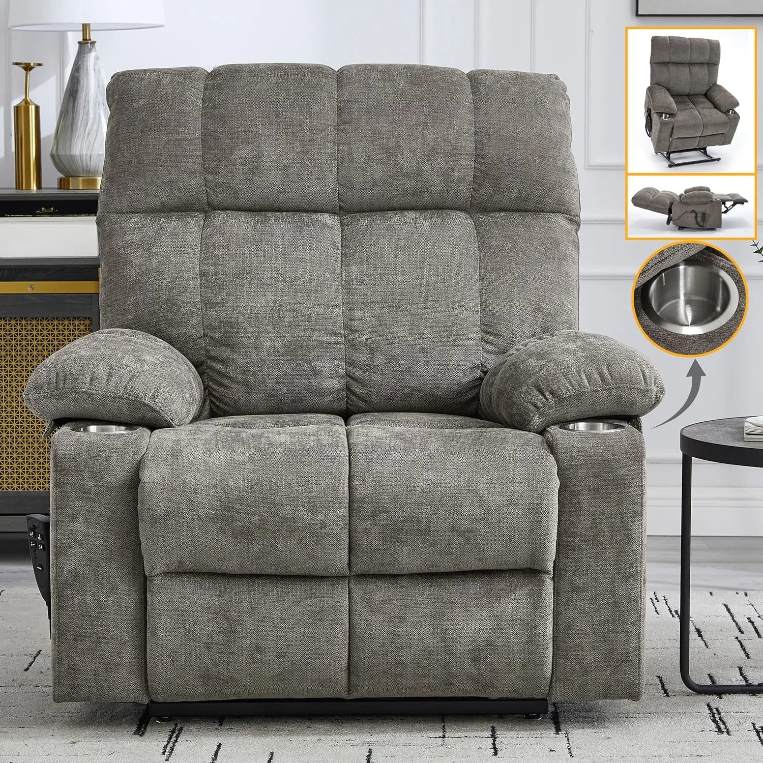 Extra Large Dual Motor Power Lift Recliner