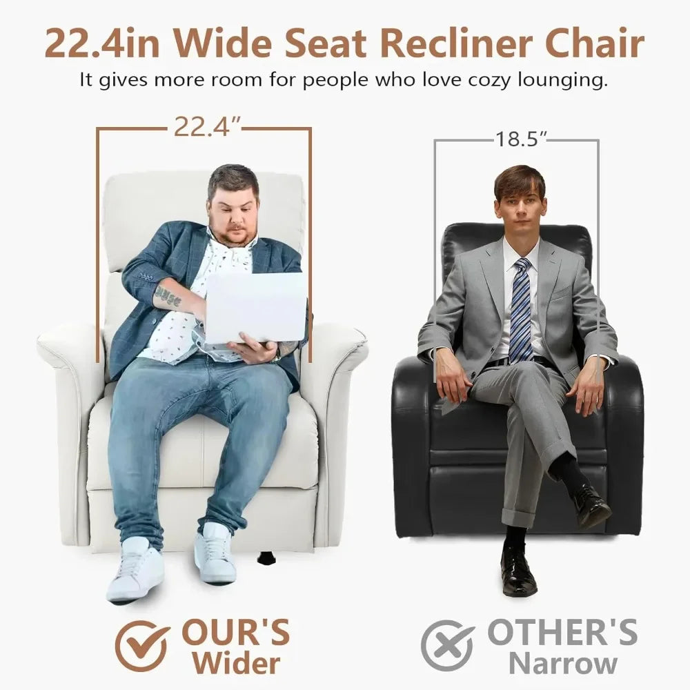 3-Position Glider Recliner Rocking Chair for Nursery