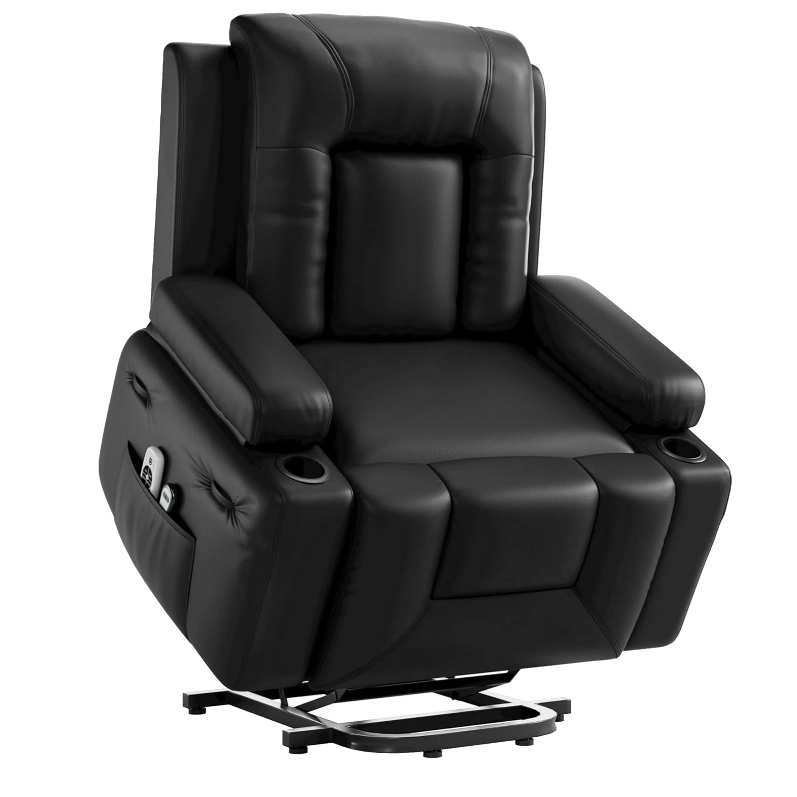 Power Lift Recliner Chair Heat and Massage, PU Leather