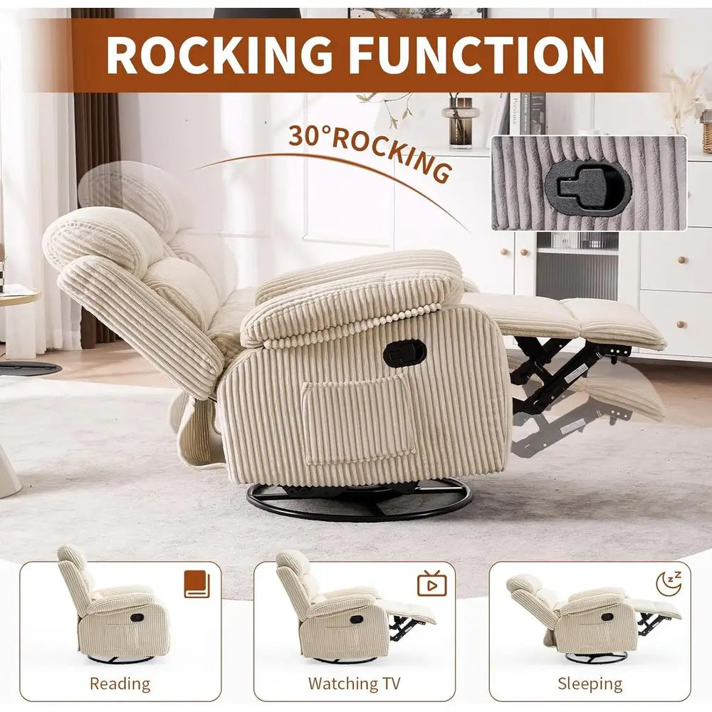 360-Degree Swivel Rocking Recliner Chair