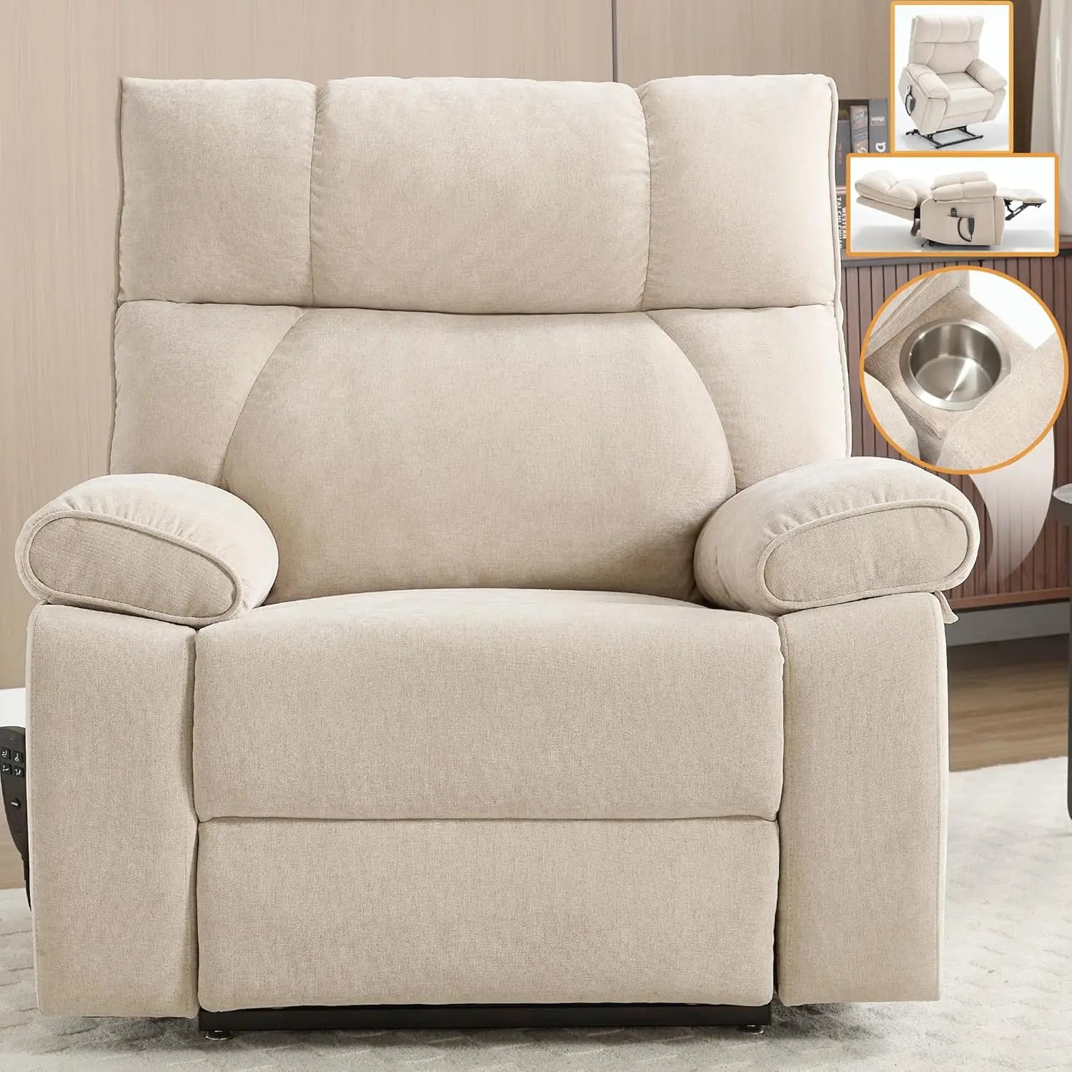 Extra Large Dual Motor Power Lift Recliner