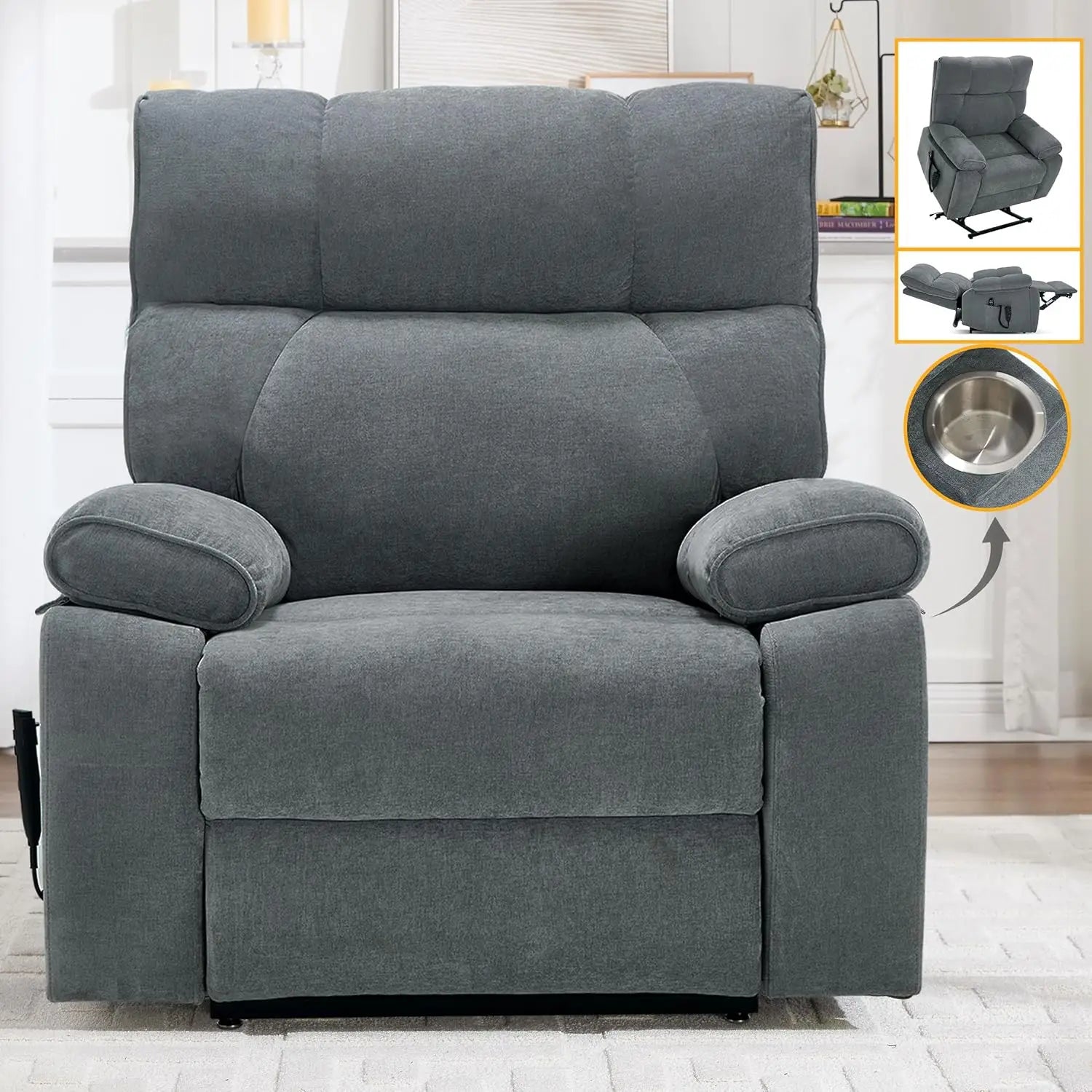 Extra Large Dual Motor Power Lift Recliner
