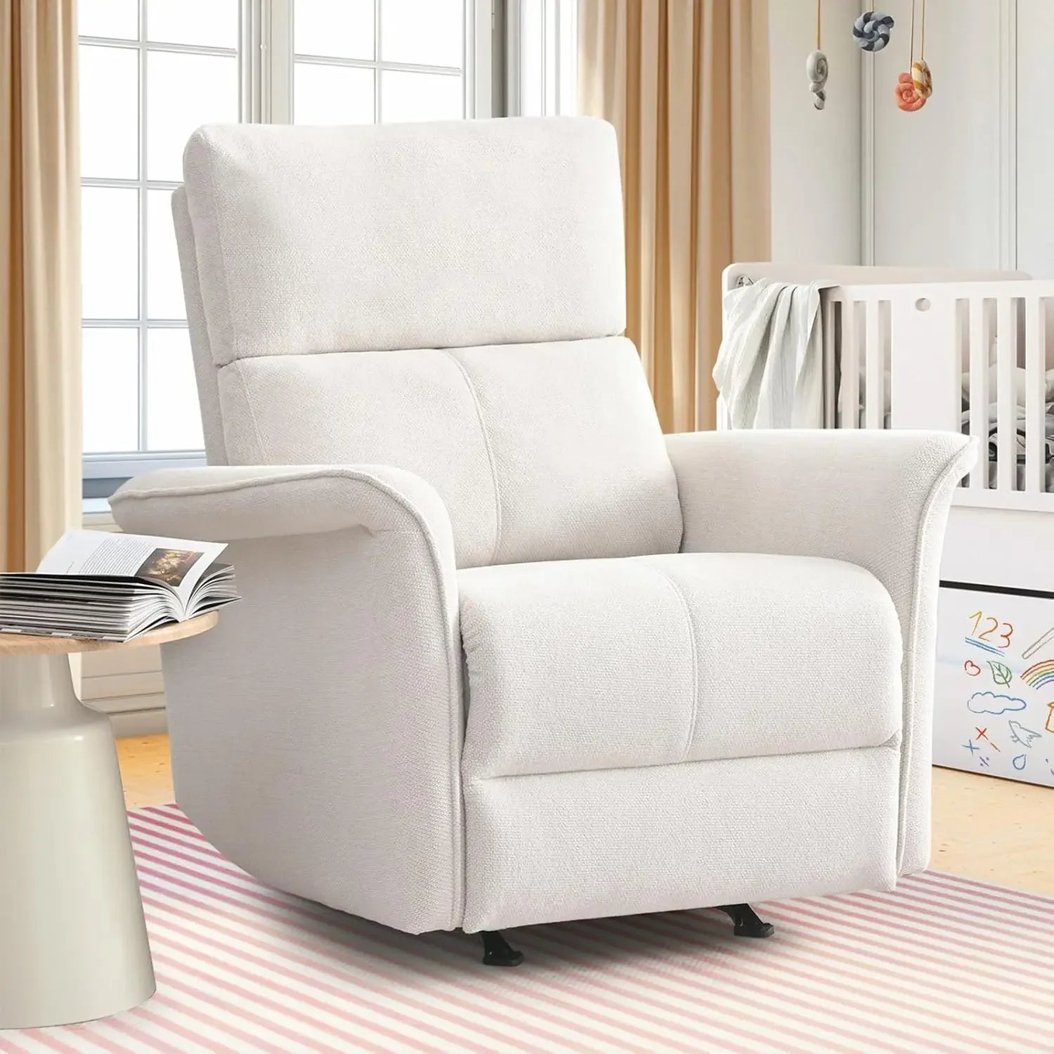 3-Position Glider Recliner Rocking Chair for Nursery