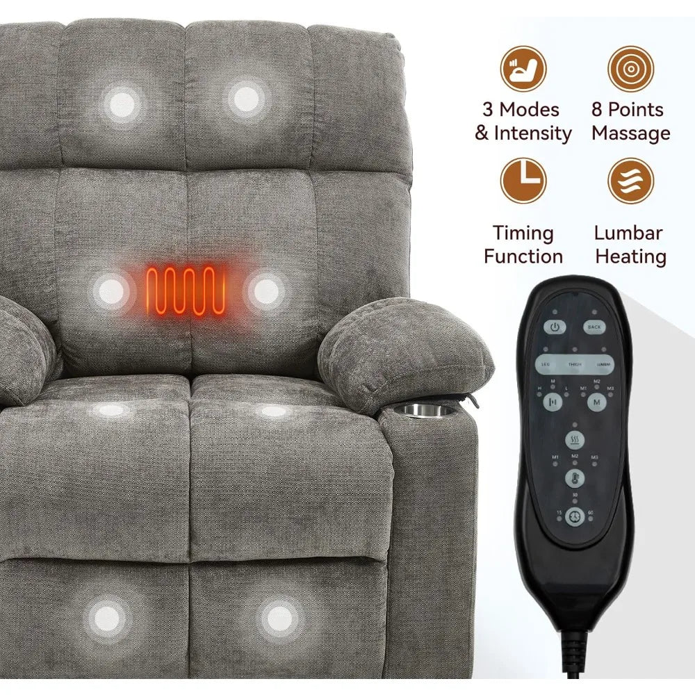 Extra Large Dual Motor Power Lift Recliner