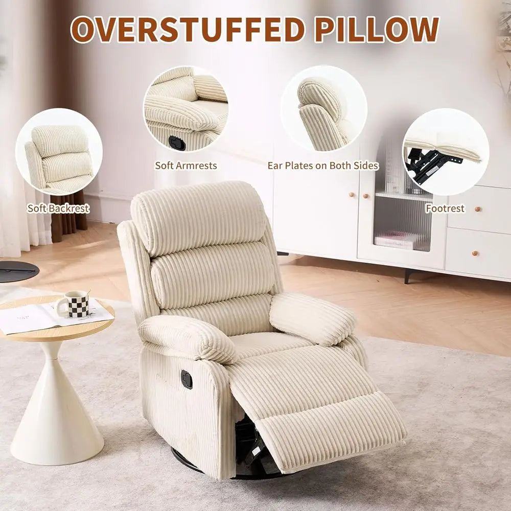 360-Degree Swivel Rocking Recliner Chair