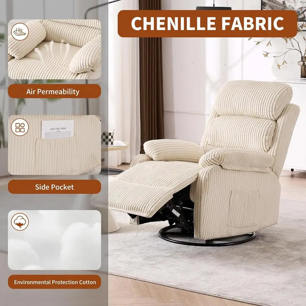 360-Degree Swivel Rocking Recliner Chair
