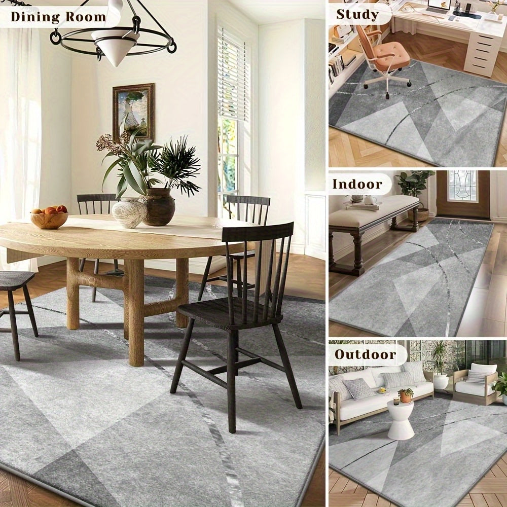 Large Modern Geometric Area Mat