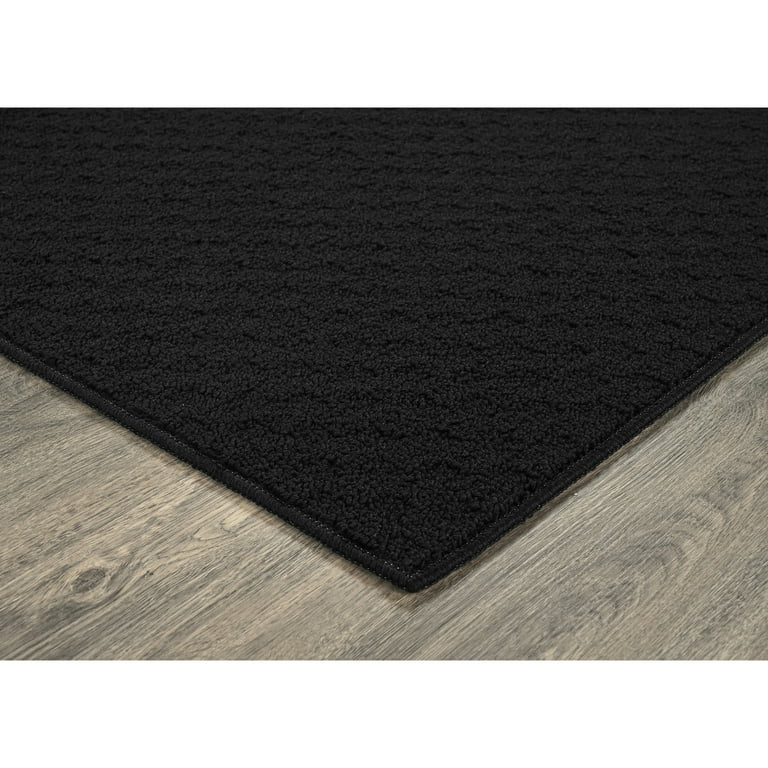 Garland Town Square Black Non-Slip Area Rug 3' x 5'