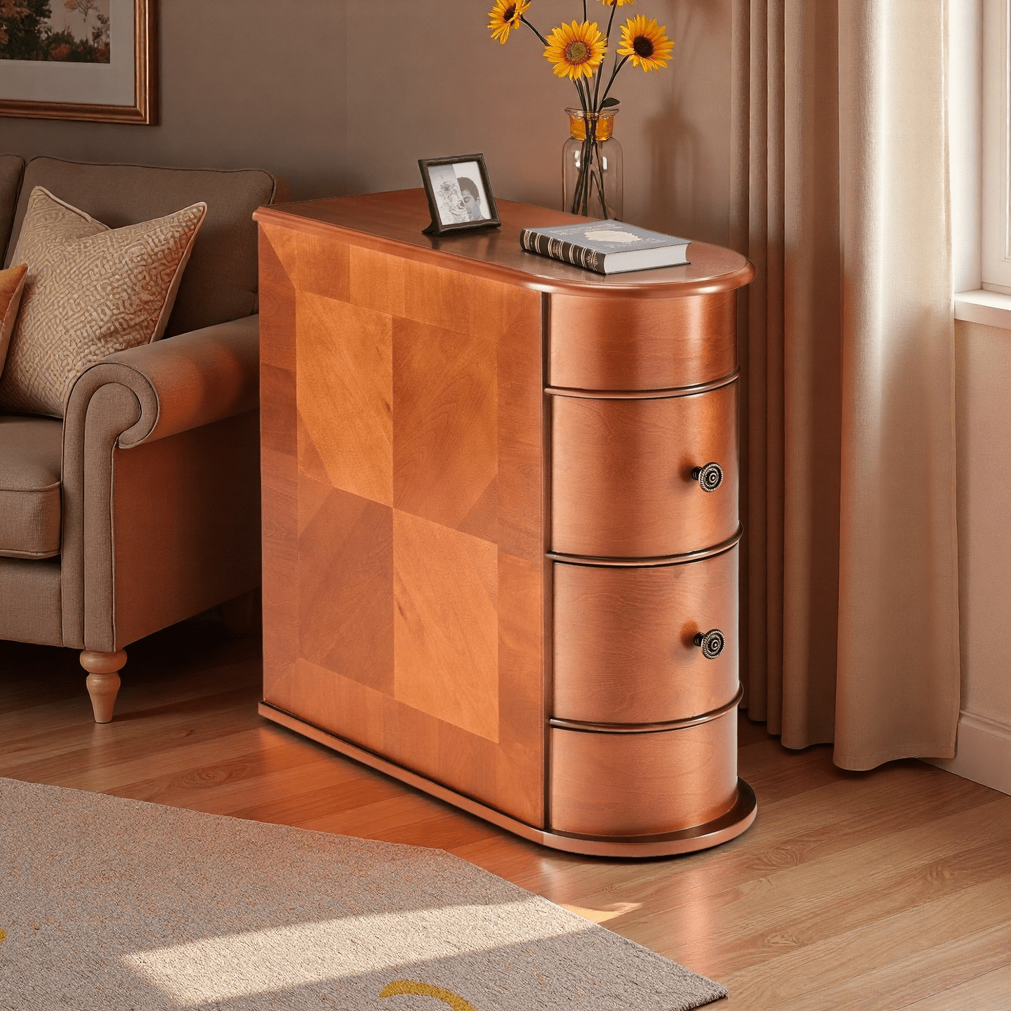 JHK 2-Drawer Side Table
