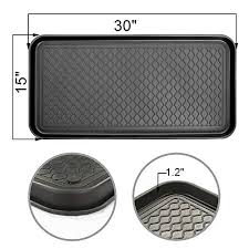 Ottomanson 15" x 30" Multi-Purpose Boot Tray – Waterproof Mat with Raised Edge