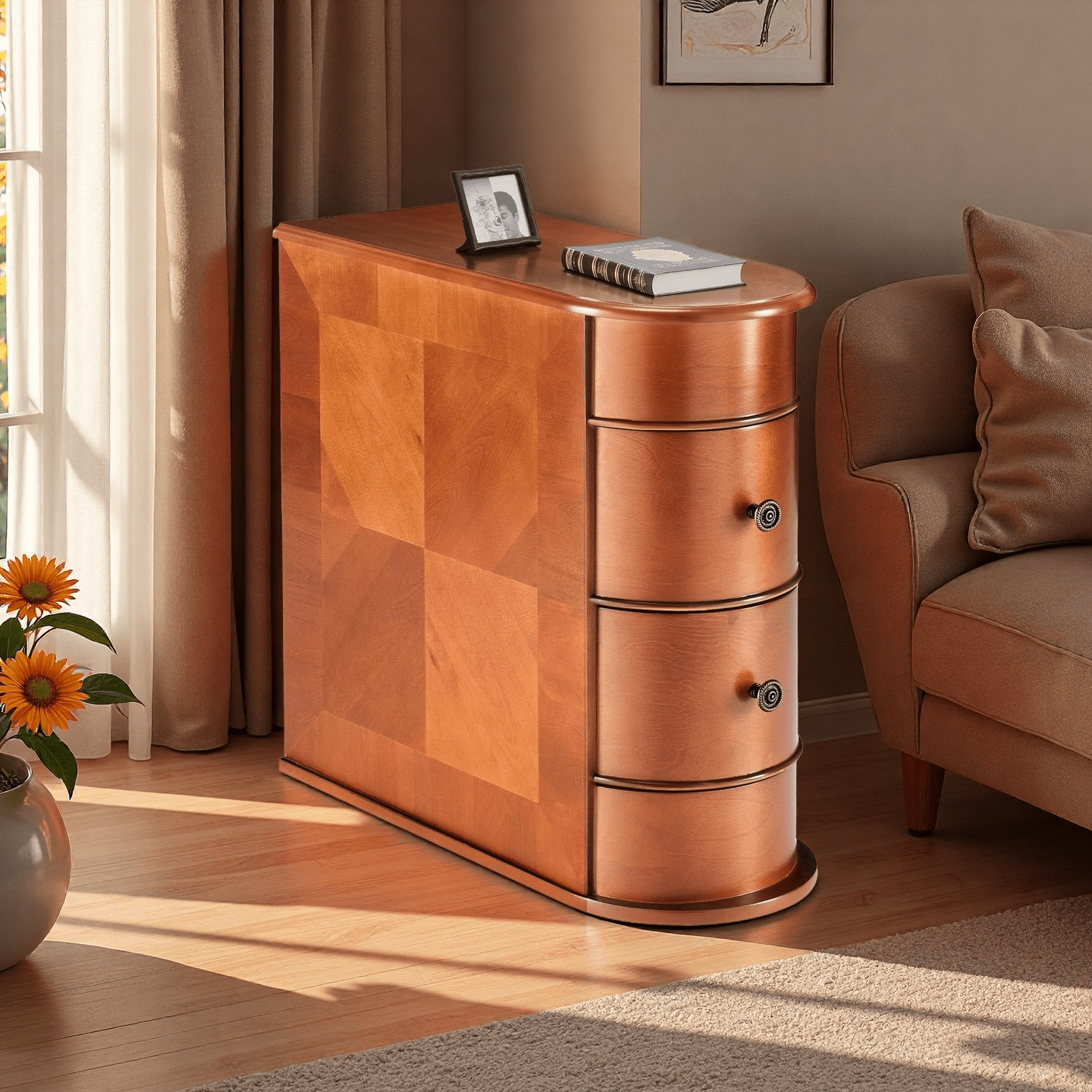 JHK 2-Drawer Side Table
