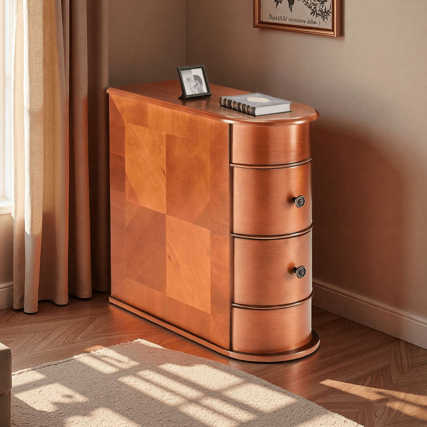 JHK 2-Drawer Side Table